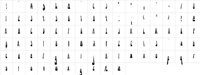 10.15 Saturday Night R BRK Regular  glyph index