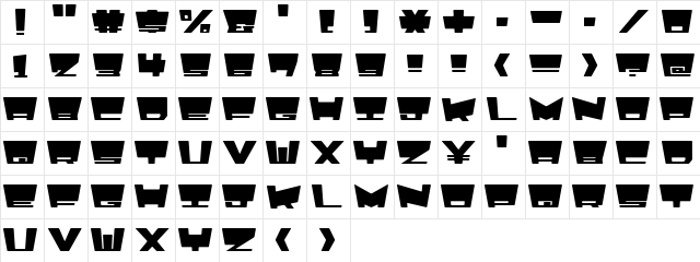 HyperLalabellEN Regular  glyph index