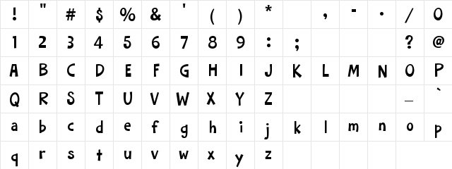 IGuessOnePKA Regular  glyph index