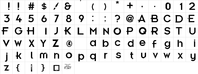 Sable CR Regular  glyph index