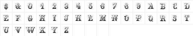 NCR Plain  glyph index