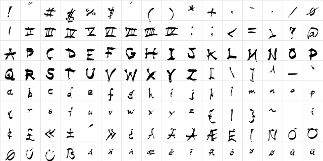 5 Finger Death Punch Medium  glyph index