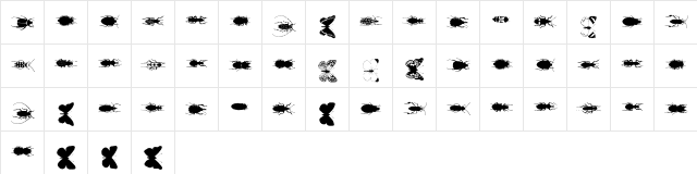 ChileanBugs Regular  glyph index
