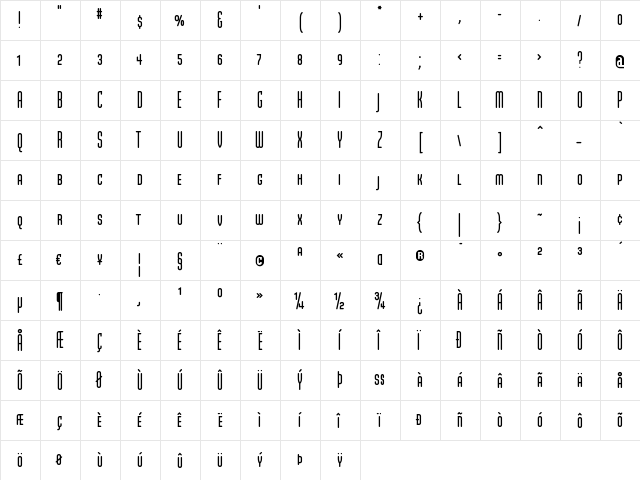 ModulaRoundSansRegSC Regular  glyph index