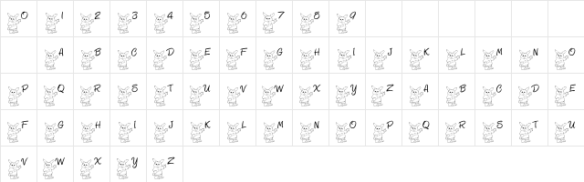101! Bunny SayZ... Regular  glyph index
