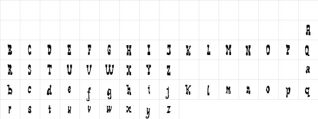 Veronique Demo Regular  glyph index