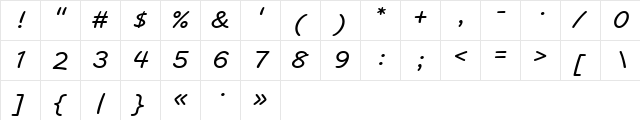 MV Boli Regular  glyph index