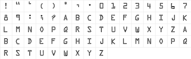 BONE MARROW Regular  glyph index