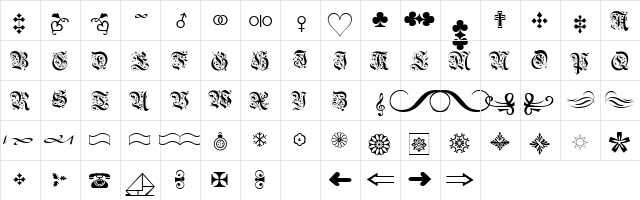 DS-Schmuck Normal  glyph index