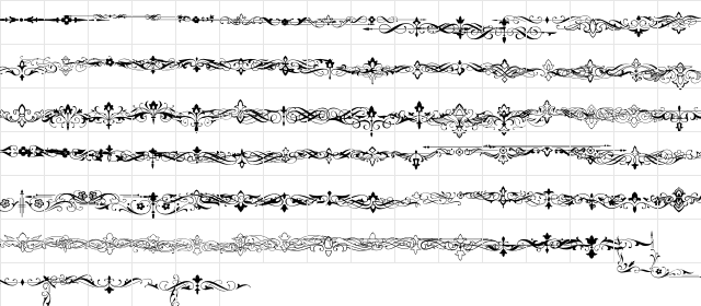 NatVignetteTwo Regular  glyph index