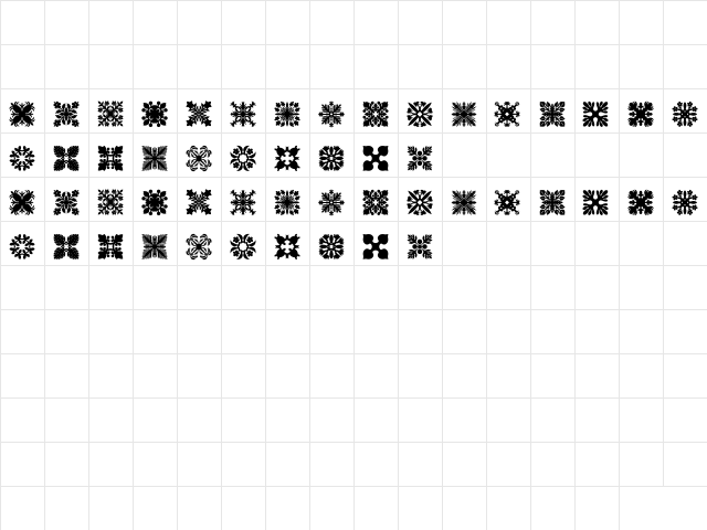 Hawaiian Quilt2 Regular  glyph index