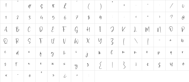 Medium Rosebud Regular  glyph index