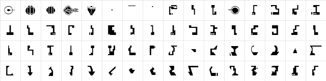StarTrek Cardassian k canon based  glyph index