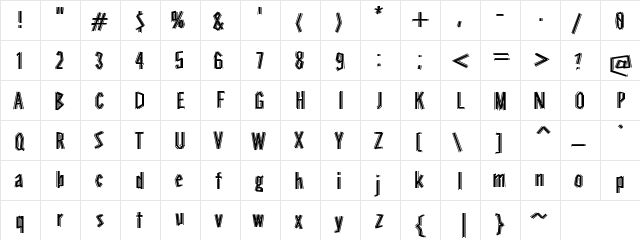 Stereoscope Medium  glyph index