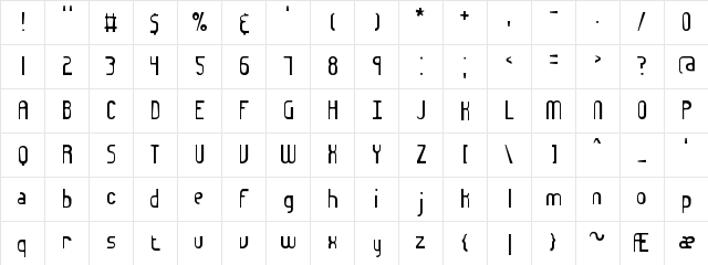 Euphoric BRK Regular  glyph index