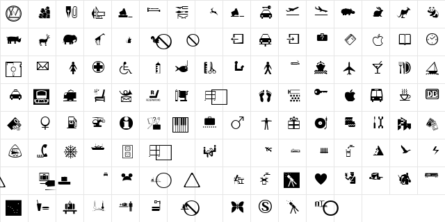 Inter Regular  glyph index