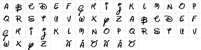 Walter Regular  glyph index