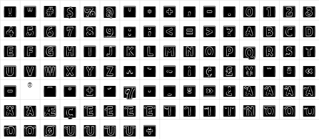 TFMaltbyAntq Regular  glyph index
