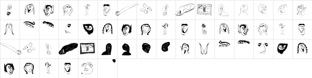 KarlasSketches Regular  glyph index