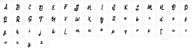 Matody FREE Regular  glyph index
