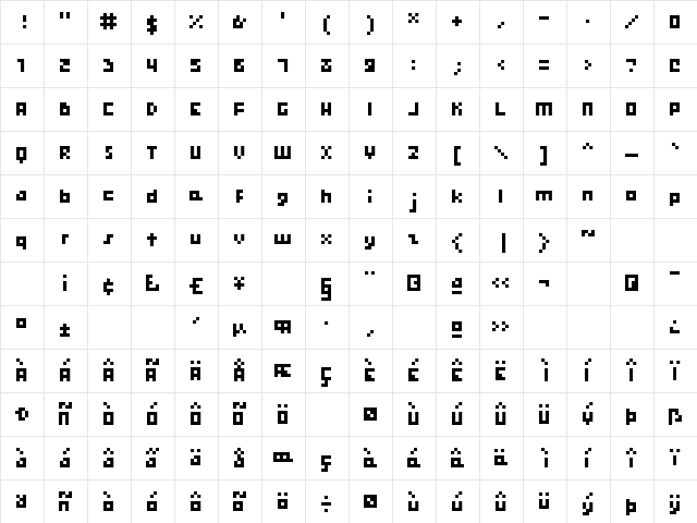 hooge 04_56 Regular  glyph index