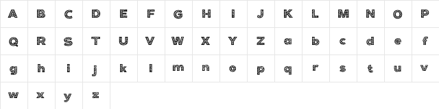 Cheetah Regular  glyph index