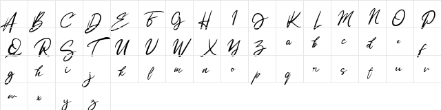 Osage FREE Regular  glyph index