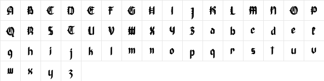 Thanose Regular  glyph index
