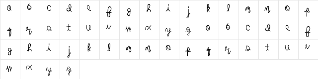 mightyroping Regular  glyph index
