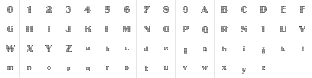 Intellecta Digital Regular  glyph index