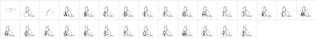 KR A Ferret for Angel Regular  glyph index