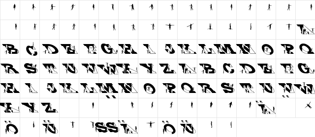 VertigoPeople Regular  glyph index