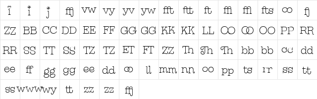 Shag-MysteryExtras Regular  glyph index