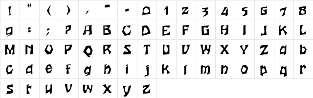 Houters-Normal Regular  glyph index