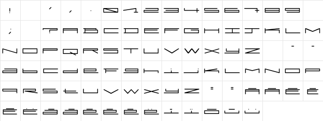 Slurp Regular  glyph index