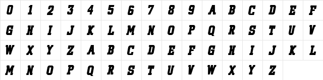 NHL Calgary Alternate Regular  glyph index