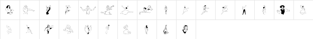 Dancer In The Dark II Regular  glyph index