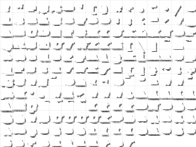 FederalSix Medium  glyph index