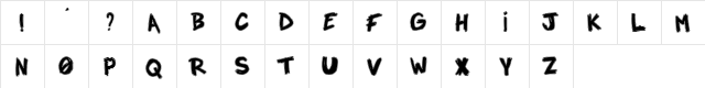 NOT A DROPE LIGHT Regular  glyph index