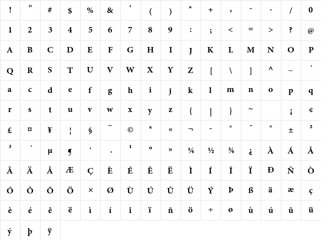 Adobe Arabic Bold  glyph index