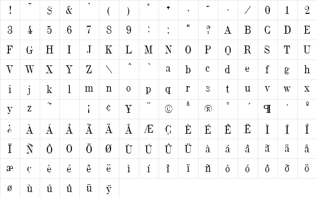 Toys In The Attic 1 (Plain):001.001  glyph index