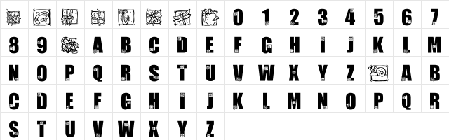 LMS Bad Bugs Regular  glyph index