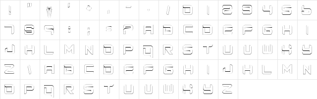 Amazing Spider-Man toile Regular  glyph index