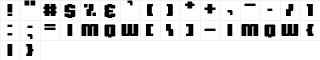Extinction Event Regular  glyph index