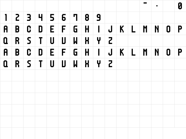 M20_SP-RANKER Regular  glyph index