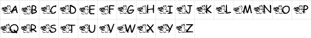 Summer's Country Bear Regular  glyph index