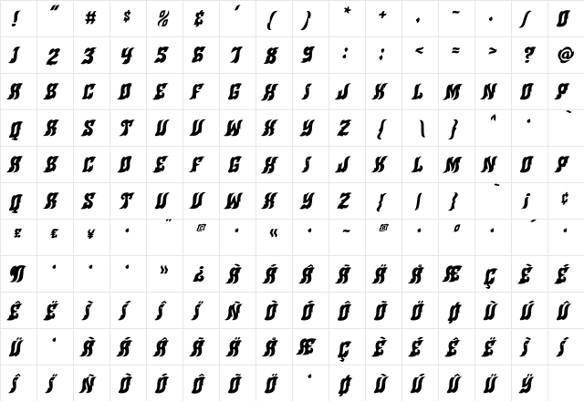 HOUSE3009 Medium  glyph index