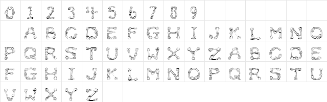 101! FlowerZ Regular  glyph index