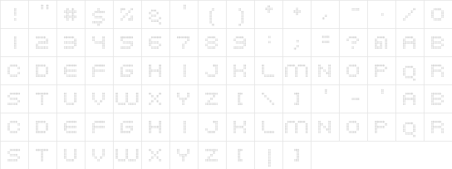SYSTEM HATCH cross  glyph index