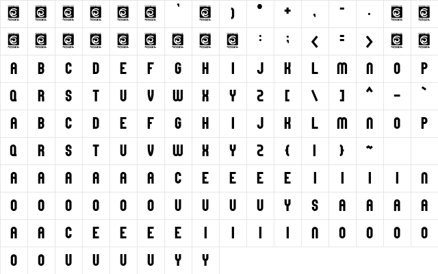 High Mount Free  glyph index